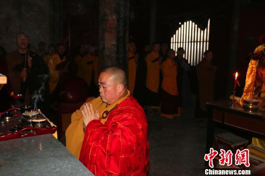 初祖庵祭祖仪式现场。 少林寺供图 摄 初祖庵祭祖仪式现场。 少林寺供图 摄