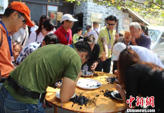 众多游客参与其中。 卢文伟 摄 众多游客参与其中。 卢文伟 摄